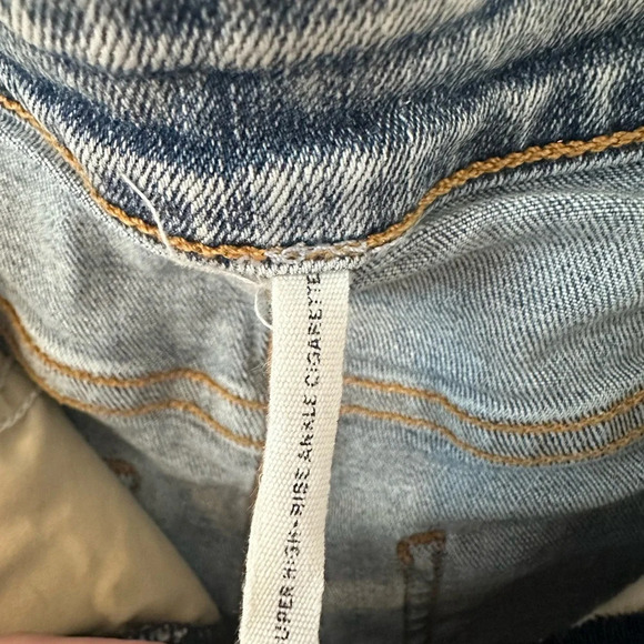 Rag & Bone Super High Rise Ankle Cigarette Light Wash Jeans Size 27 - Picture 5 of 6
